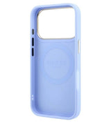 Magsafe Калъф за iPhone 18 Pro Max/ 17 Pro Max, Guess Leather Stripe Peony 4G Case, Син (5)
