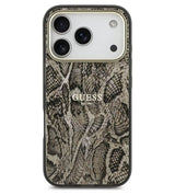 Magsafe Калъф за iPhone 18 Pro Max/ 17 Pro Max, Guess Python Pattern Case, Кафяв (3)