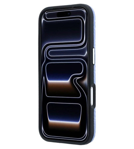 Magsafe Kалъф за iPhone 18 Pro/ 17 Pro, Karl Lagerfeld Grained Leather Metal Logo Case, Син (5)