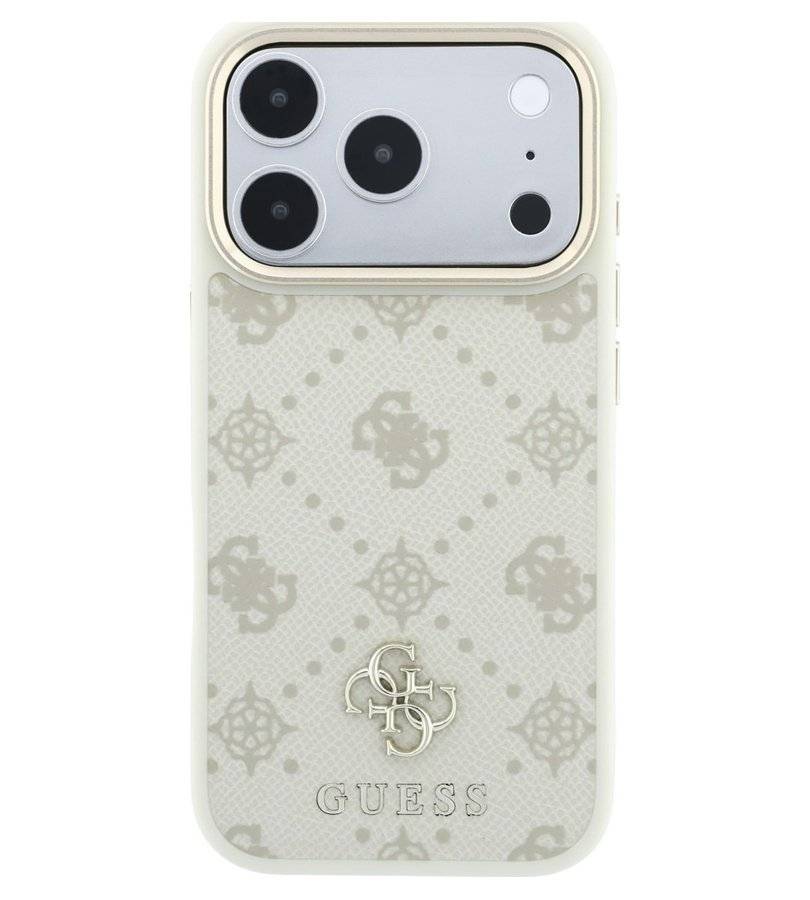 Magsafe Калъф за iPhone 18 Pro Max/ 17 Pro Max, Guess Peony 4G Small Logo Case, Бежов (3)