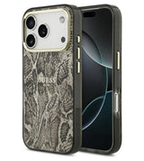 Magsafe Калъф за iPhone 18 Pro Max/ 17 Pro Max, Guess Python Pattern Case, Кафяв