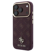 Magsafe Калъф за iPhone 18 Pro/ 17 Pro, Guess Peony 4G Small Logo Case, Бордо (2)