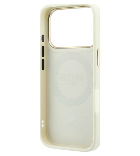 Magsafe Калъф за iPhone 18 Pro/ 17 Pro, Guess Peony 4G Small Logo Case, Бежов (6)