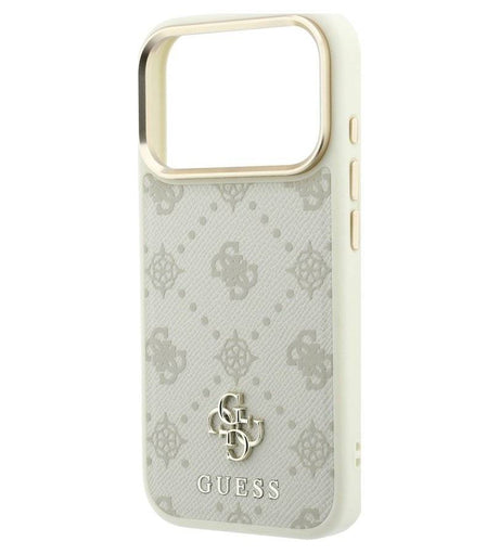 Magsafe Калъф за iPhone 18 Pro/ 17 Pro, Guess Peony 4G Small Logo Case, Бежов (5)