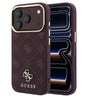 Magsafe Калъф за iPhone 18 Pro/ 17 Pro, Guess Peony 4G Small Logo Case, Бордо