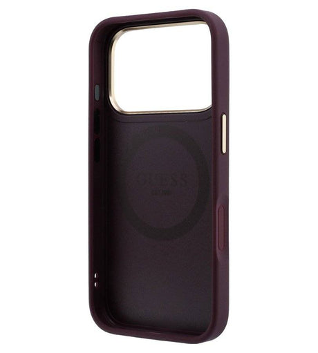 Magsafe Калъф за iPhone 18 Pro/ 17 Pro, Guess Peony 4G Small Logo Case, Бордо (7)