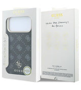 Magsafe Калъф за iPhone 18 Pro Max/ 17 Pro Max, Guess Peony 4G Small Logo Case, Черен (7)