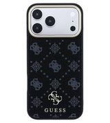 Magsafe Калъф за iPhone 18 Pro Max/ 17 Pro Max, Guess Peony 4G Small Logo Case, Черен (3)