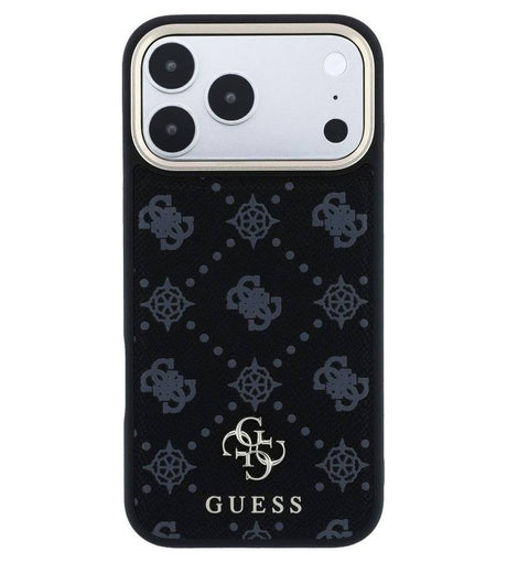 Magsafe Калъф за iPhone 18 Pro Max/ 17 Pro Max, Guess Peony 4G Small Logo Case, Черен (3)