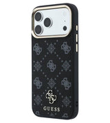 Magsafe Калъф за iPhone 18 Pro Max/ 17 Pro Max, Guess Peony 4G Small Logo Case, Черен (2)