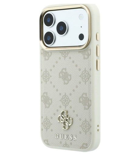 Magsafe Калъф за iPhone 18 Pro Max/ 17 Pro Max, Guess Peony 4G Small Logo Case, Бежов (2)