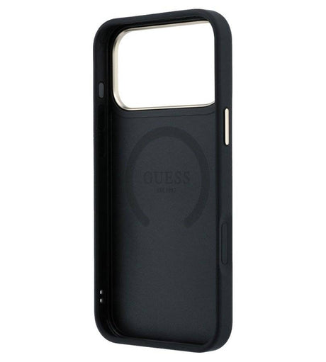Magsafe Калъф за iPhone 18 Pro/ 17 Pro, Guess Peony 4G Small Logo Case, Черен (6)