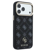 Magsafe Калъф за iPhone 18 Pro/ 17 Pro, Guess Peony 4G Small Logo Case, Черен (4)