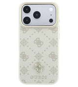 Magsafe Калъф за iPhone 18 Pro/ 17 Pro, Guess Peony 4G Small Logo Case, Бежов (3)