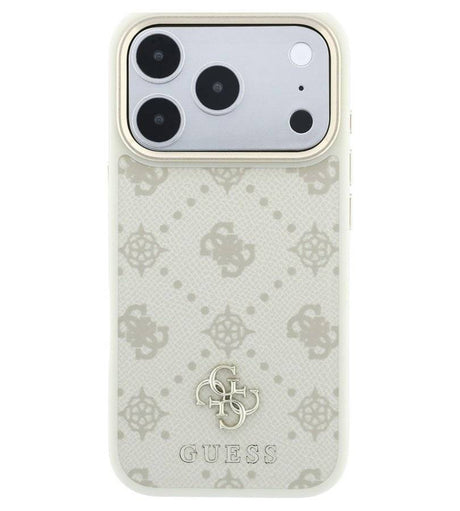 Magsafe Калъф за iPhone 18 Pro/ 17 Pro, Guess Peony 4G Small Logo Case, Бежов (3)