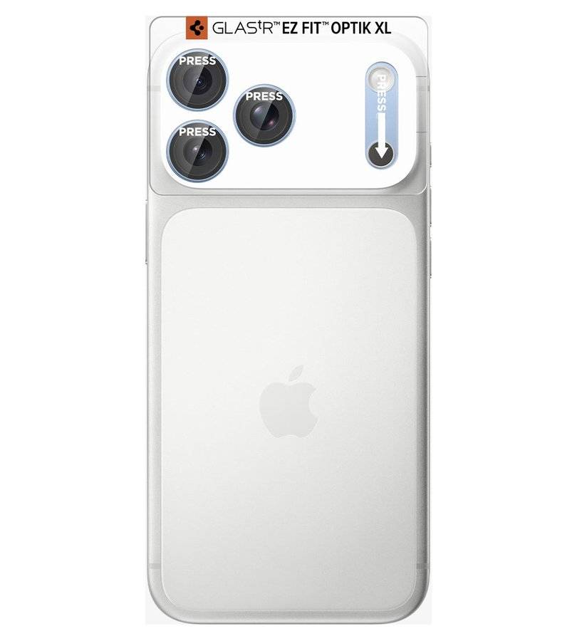 Протектор за Камерата на iPhone 18 Pro, Spigen EZ Fit Optik Pro XL Glas.tR, Син (5)