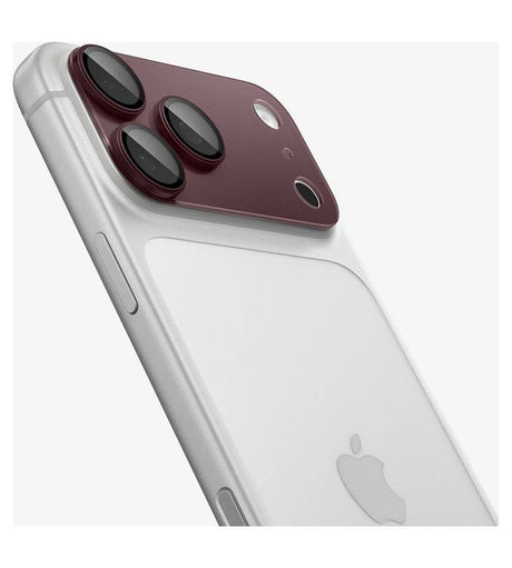 Протектор за Камерата на iPhone 18 Pro, Spigen EZ Fit Optik Pro XL Glas.tR Burgundy, Бордо (15)