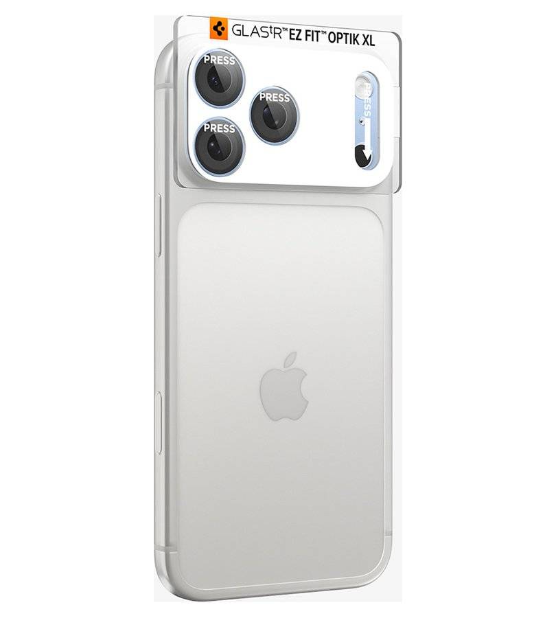 Протектор за Камерата на iPhone 18 Pro, Spigen EZ Fit Optik Pro XL Glas.tR, Син (14)