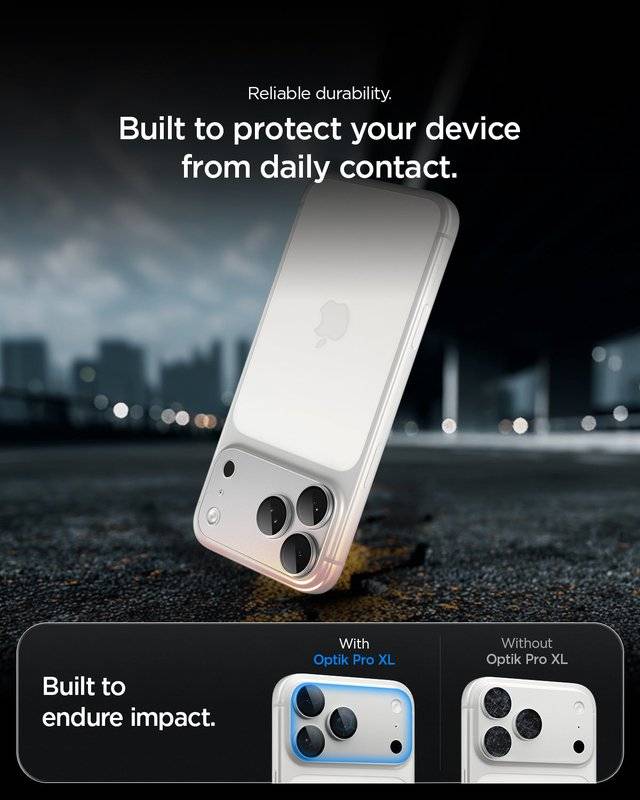 Протектор за Камерата на iPhone 18 Pro Max, Spigen EZ Fit Optik Pro XL Glas.tR, Сребрист (10)