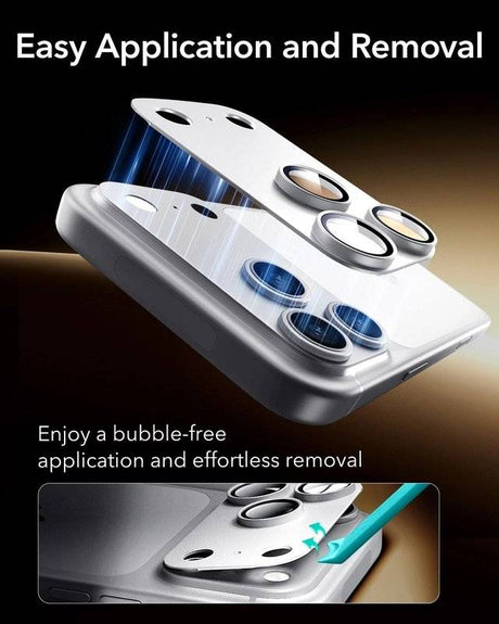 Протектор за Камерата на iPhone 18 Pro, ESR Armorite Pro Cam Glass, Сребрист (7)