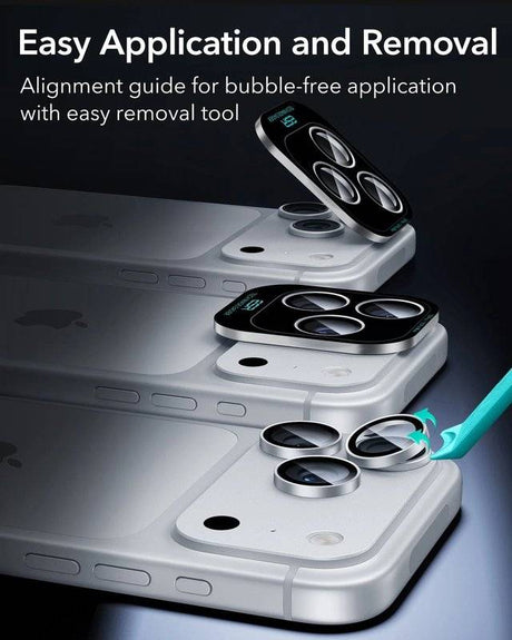 Протектор за Камерата на iPhone 18 Pro Max/ 18 Pro, ESR Armorite Camera Lens Glass, Сребрист (6)