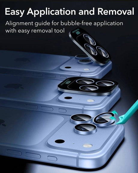 Протектор за Камерата на iPhone 18 Pro Max/ 18 Pro, ESR Armorite Camera Lens Glass, Син (7)