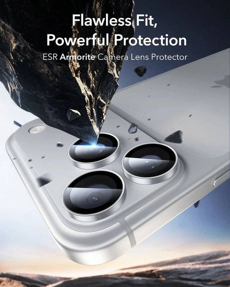 Протектор за Камерата на iPhone 18 Pro Max/ 18 Pro, ESR Armorite Camera Lens Glass, Сребрист (3)