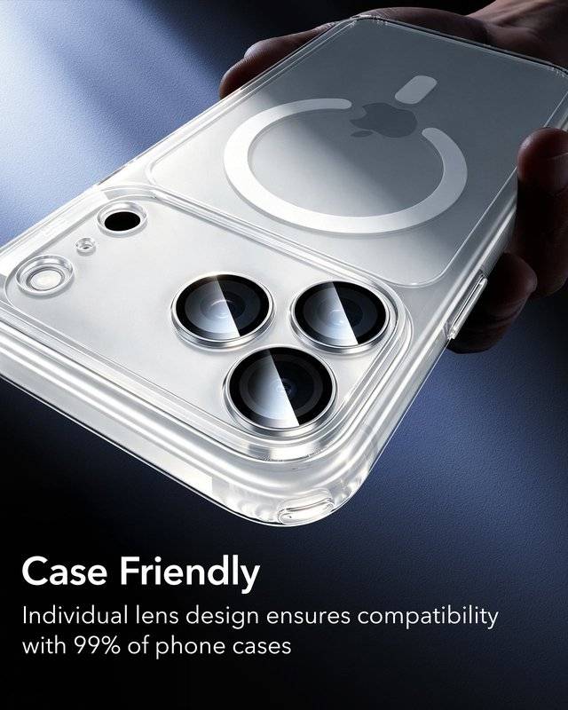 Протектор за Камерата на iPhone 18 Pro Max/ 18 Pro, ESR Armorite Camera Lens Glass, Сребрист (7)