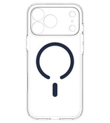 Magsafe Калъф за iPhone 18 Pro/ 17 Pro, Spigen Ultra Hybrid Mag Fit Case Clear/Deep Blue, Прозрачен (3)