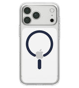 Magsafe Калъф за iPhone 18 Pro/ 17 Pro, Spigen Ultra Hybrid Mag Fit Case Clear/Deep Blue, Прозрачен (2)