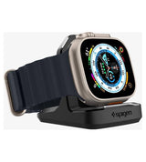 Поставка за Зарядното на Apple Watch, Spigen Rugged Armor TPU Stand, Черен