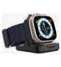 Поставка за Зарядното на Apple Watch, Spigen Rugged Armor TPU Stand, Черен