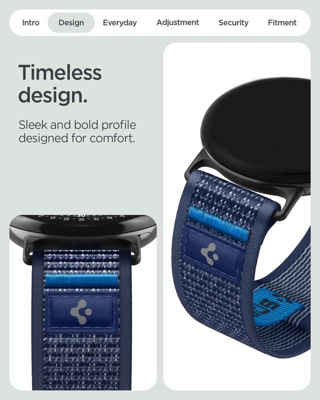 Каишка за Google Pixel Watch 5/ 4/ 3 45mm, Spigen Athlex Air Band, Тъмно Син (12)