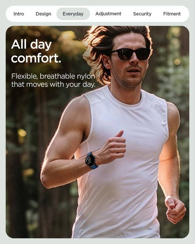 Каишка за Google Pixel Watch 5/ 4/ 3 45mm, Spigen Athlex Air Band, Тъмно Син (7)