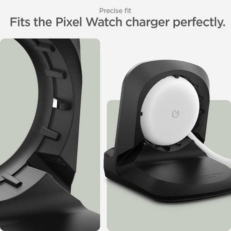 Поставка за Зарядното на Google Pixel Watch 1, Spigen TPU Stand S354, Черен (9)