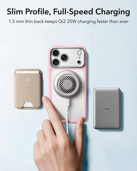 Magsafe Калъф за iPhone 18 Pro/ 17 Pro, ESR Classic Hybrid Kickstand Frosted Mag Case, Розов (6)