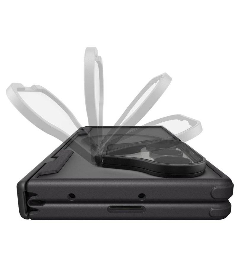 Magsafe Калъф със Стойка за Samsung Z Fold 8 Ultra, Spigen Optik Armor Pro Mag Fit Case, Черен (7)