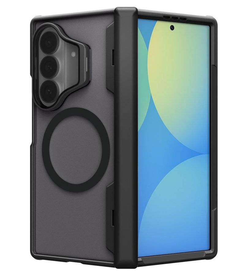 Magsafe Калъф със Стойка за Samsung Z Fold 8 Ultra, Spigen Optik Armor Pro Mag Fit Case, Черен (2)