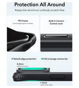 Magsafe Калъф за iPhone 18 Pro Max/ 17 Pro Max, ESR Classic Hybrid Kickstand Frosted Mag Case, Black (5)