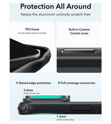 Magsafe Калъф за iPhone 18 Pro Max/ 17 Pro Max, ESR Classic Hybrid Kickstand Frosted Mag Case, Black (5)