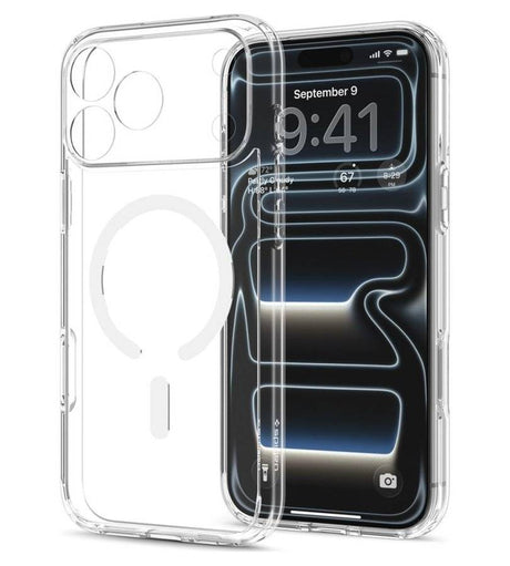 Magsafe Калъф за iPhone 18 Pro Max/ 17 Pro Max, Spigen Ultra Hybrid Clear Mag Fit Case White, Прозрачен