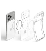 Magsafe Калъф за iPhone 18 Pro Max/ 17 Pro Max, Spigen Ultra Hybrid Clear Mag Fit Case White, Прозрачен (5)
