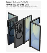 Magsafe Калъф със Стойка за Samsung Z Fold 8 Ultra, Spigen Optik Armor Pro Mag Fit Case, Черен (10)