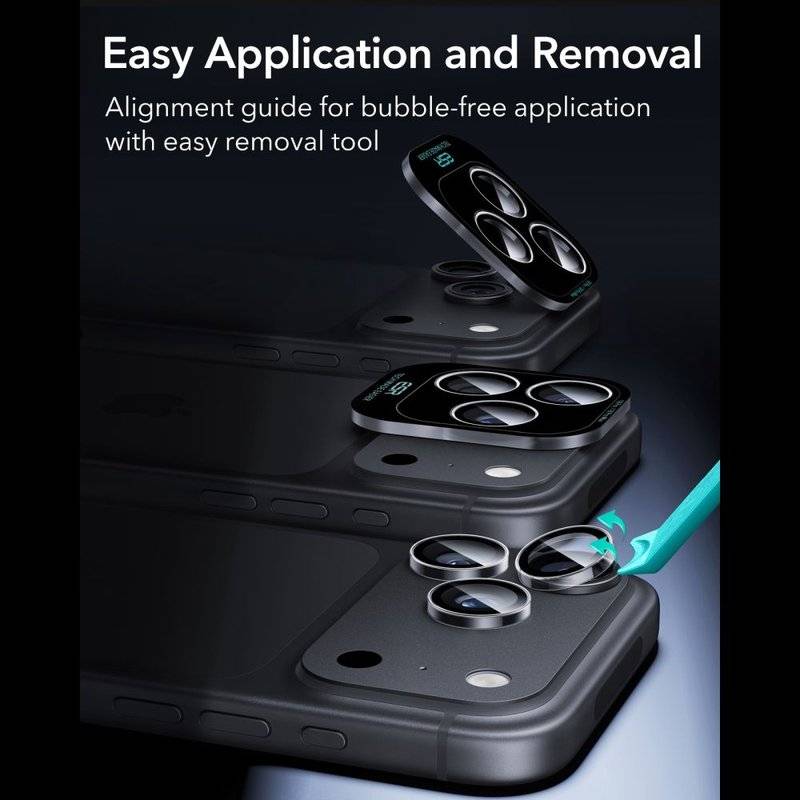 Протектор за Камерата на iPhone 18 Pro Max/ 18 Pro, ESR Armorite Camera Lens Glass, Прозрачен (7)