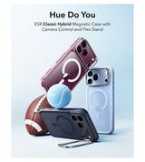 Magsafe Калъф за iPhone 18 Pro/ 17 Pro, ESR Classic Hybrid Kickstand Frosted Mag Case, Син (2)