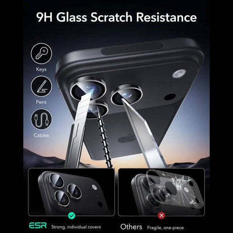 Протектор за Камерата на iPhone 18 Pro Max/ 18 Pro, ESR Armorite Camera Lens Glass, Прозрачен (6)