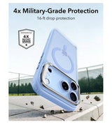 Magsafe Калъф за iPhone 18 Pro/ 17 Pro, ESR Classic Hybrid Kickstand Frosted Mag Case, Син (4)