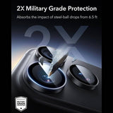 Протектор за Камерата на iPhone 18 Pro Max/ 18 Pro, ESR Armorite Camera Lens Glass, Черен (5)