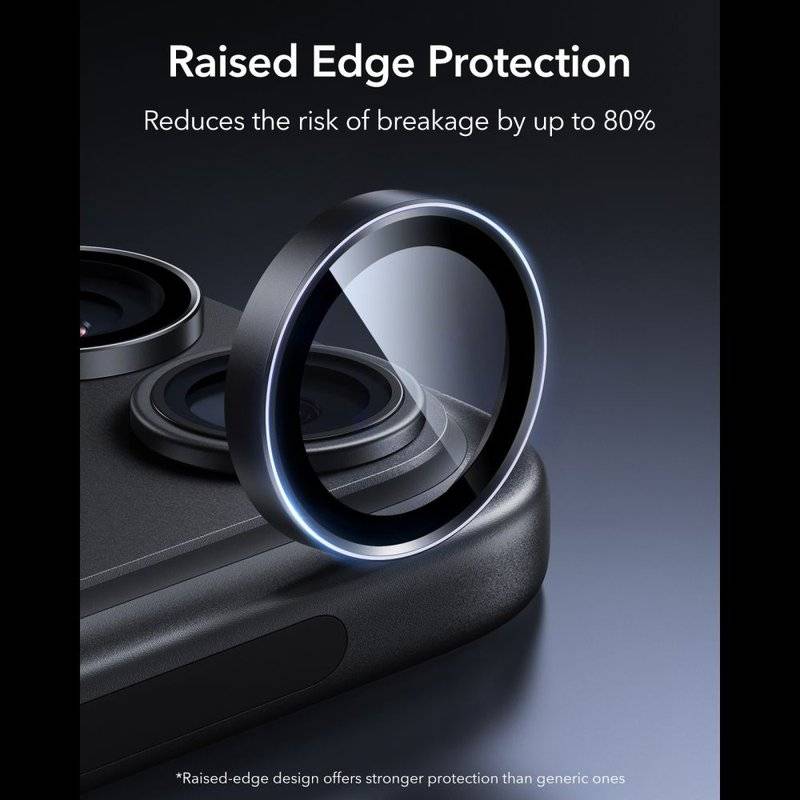 Протектор за Камерата на iPhone 18 Pro Max/ 18 Pro, ESR Armorite Camera Lens Glass, Черен (3)