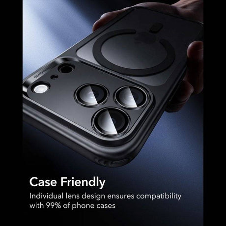 Протектор за Камерата на iPhone 18 Pro Max/ 18 Pro, ESR Armorite Camera Lens Glass, Черен (8)